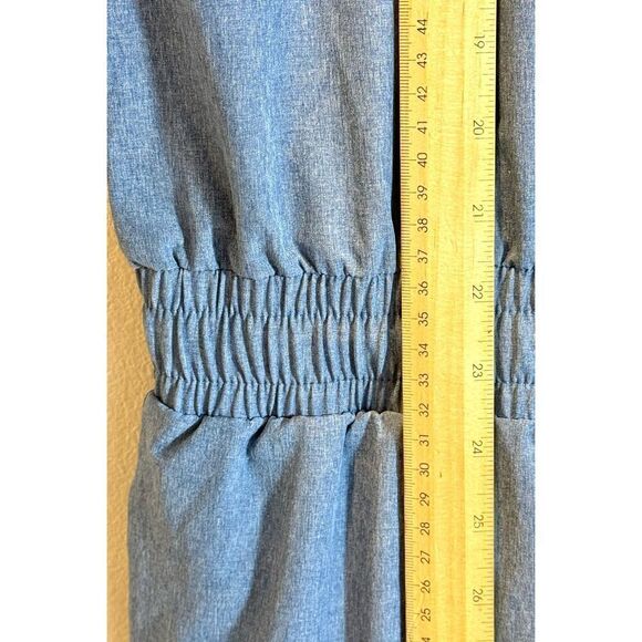 NWOT Albion Fit Going Places Light Chambray Cap Sleeve Dress Large - Picture 9 of 13